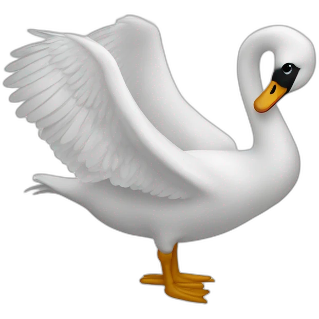 Swan bird left wing emoji