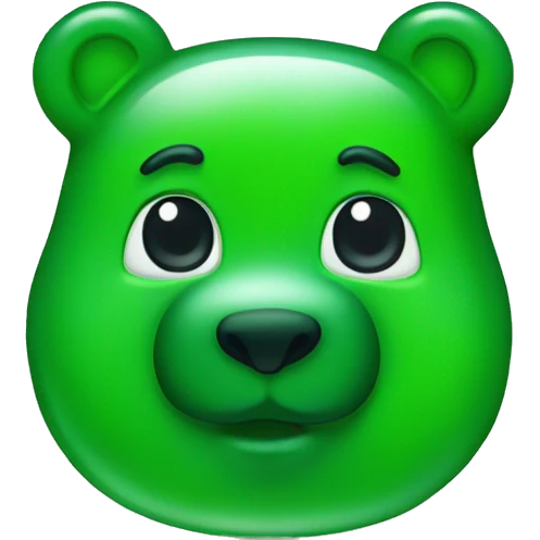 Green gummy bear emoji
