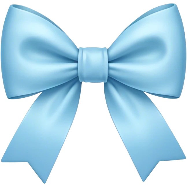 Pastel blue bow  emoji