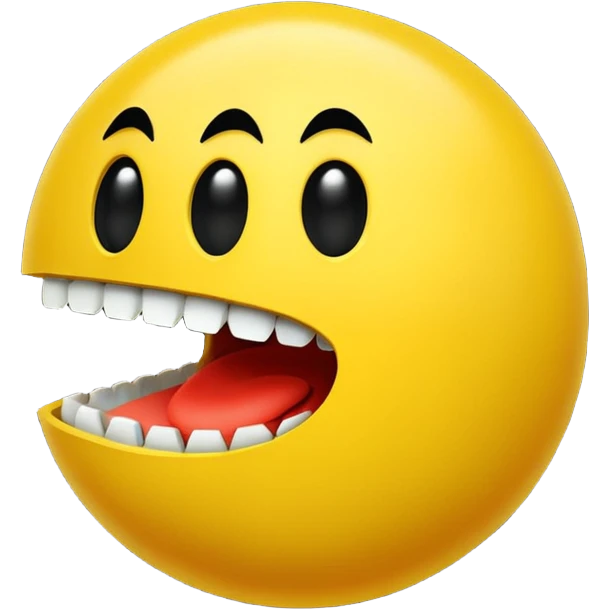 strong pac man side view emoji