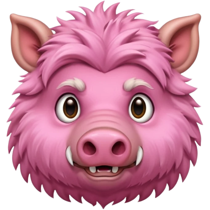 very cute fluffy boar emoji