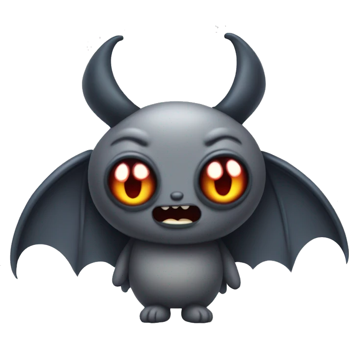 Cute mothman cryptid winking emoji