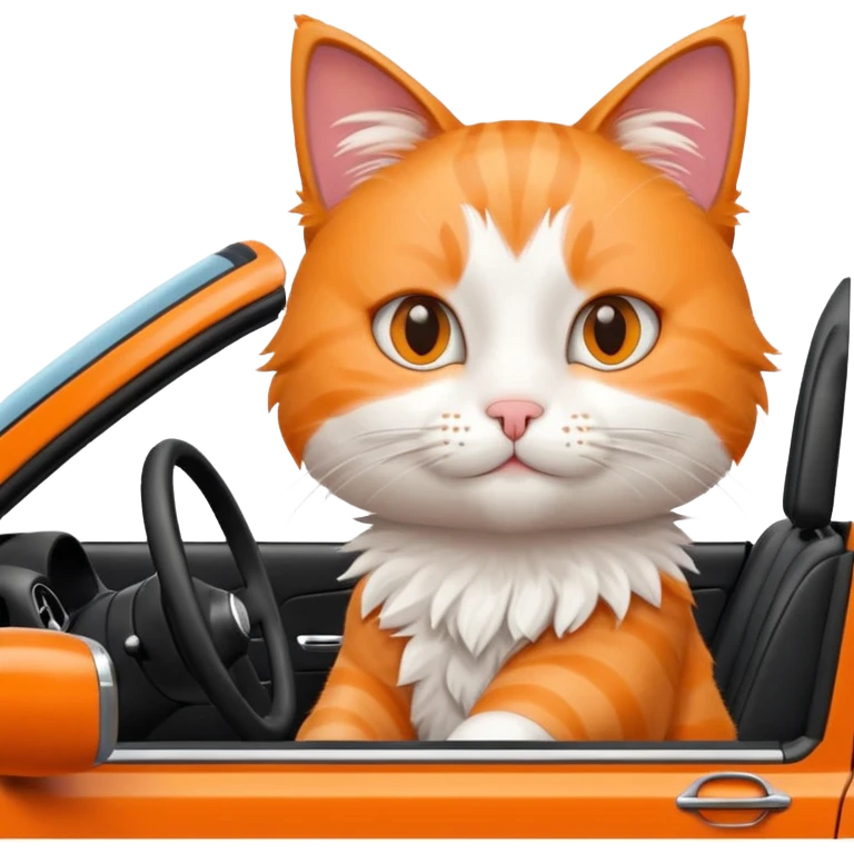 Cat in a car emoji