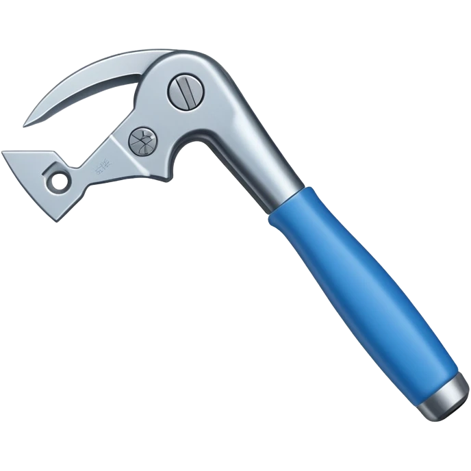awl with blue handless emoji