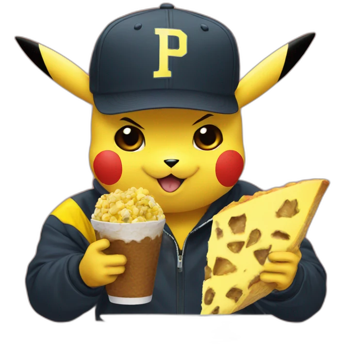 Pikachu eating ronaldo emoji