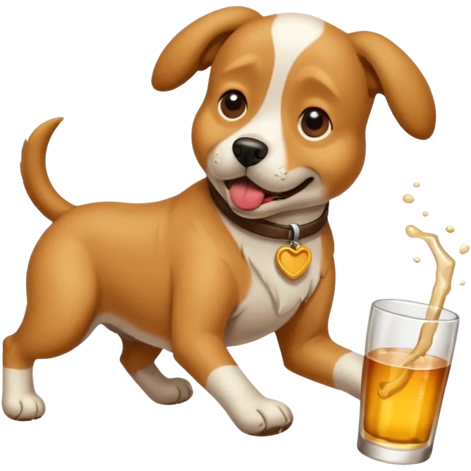 drunk dog emoji