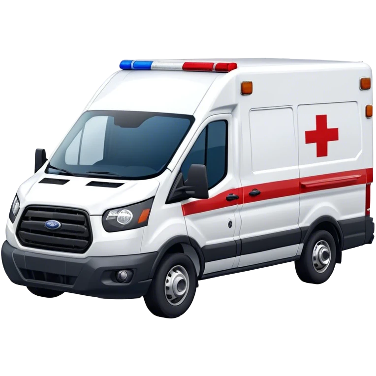 Ambulance - Ford Transit 350 (Model Year: 2021) (Iconic colour: White with red and blue lights) emoji