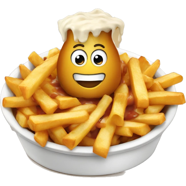 poutine qui mange une poutine emoji