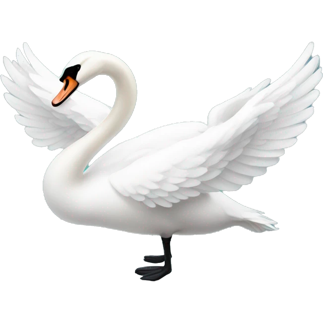 Beautiful swan emoji