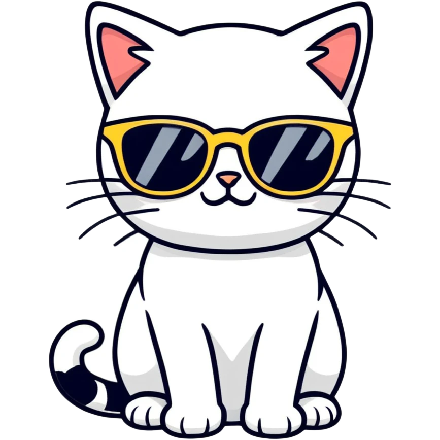 Cat with sunglasses emoji