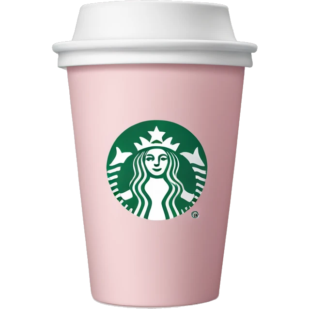 light pink Starbucks cup emoji