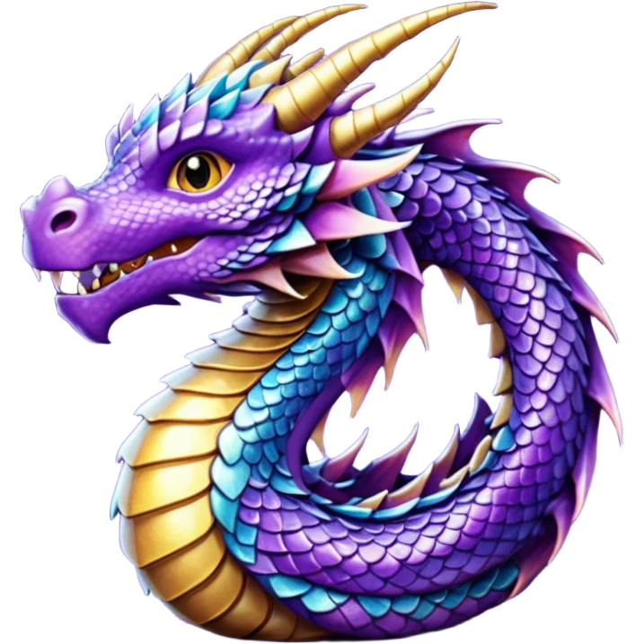 glitter purple dragon emoji