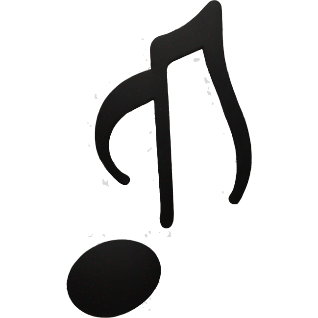 Musical notes in black emoji
