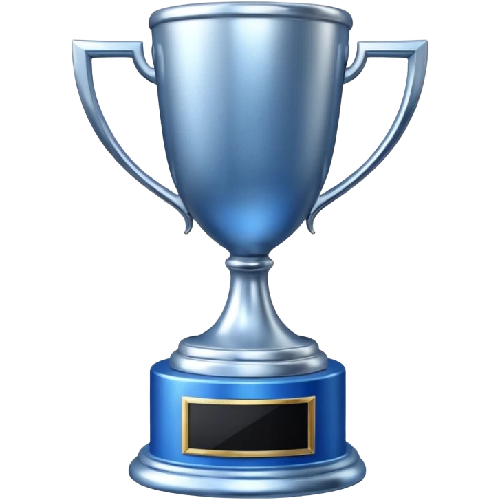 leaderboard trophy- blue and silver only emoji