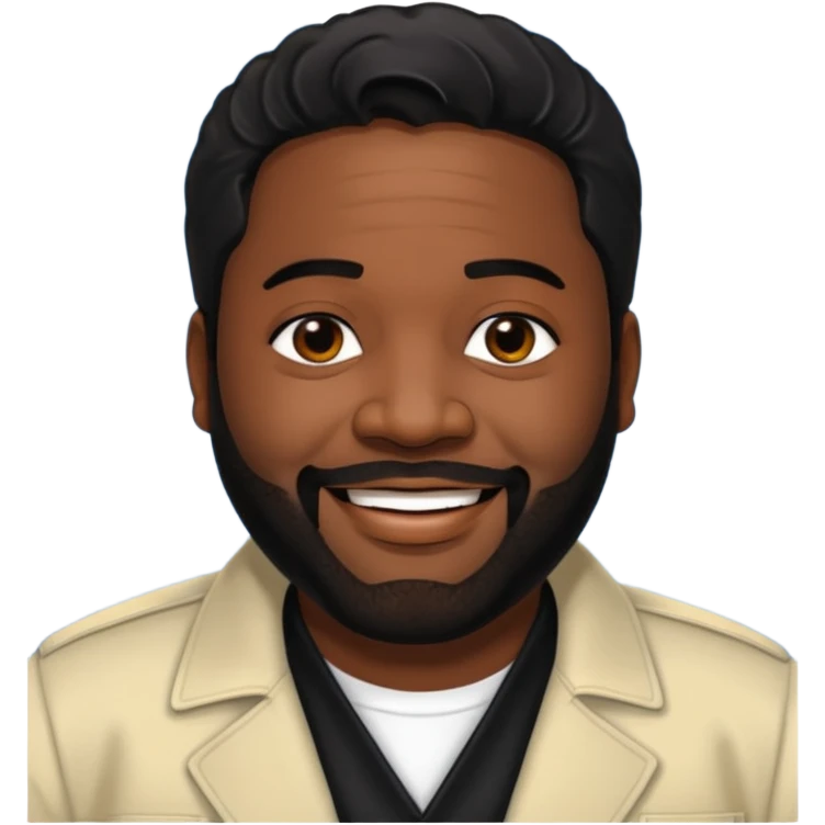 Gerald Levert with black hair emoji