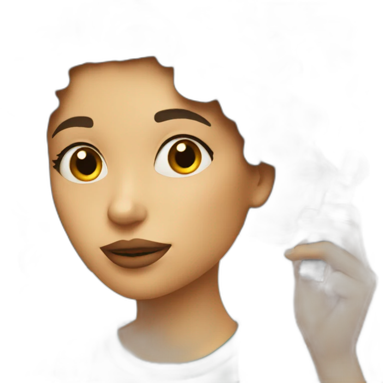 Girl with vape  emoji