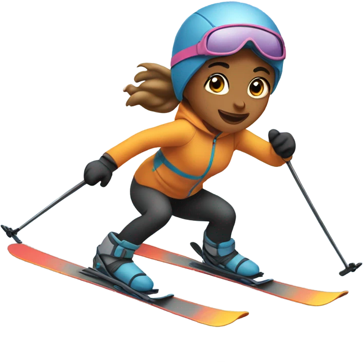 a girl on skis emoji