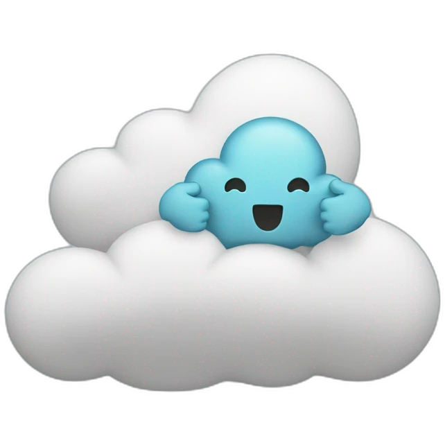 thumbs up on the cloud emoji