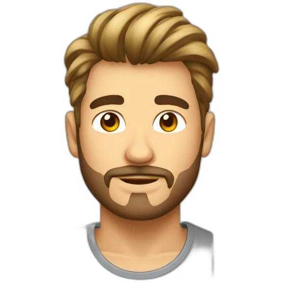Hombre moreno de 19 años, pelo liso corto estilo mullet emoji