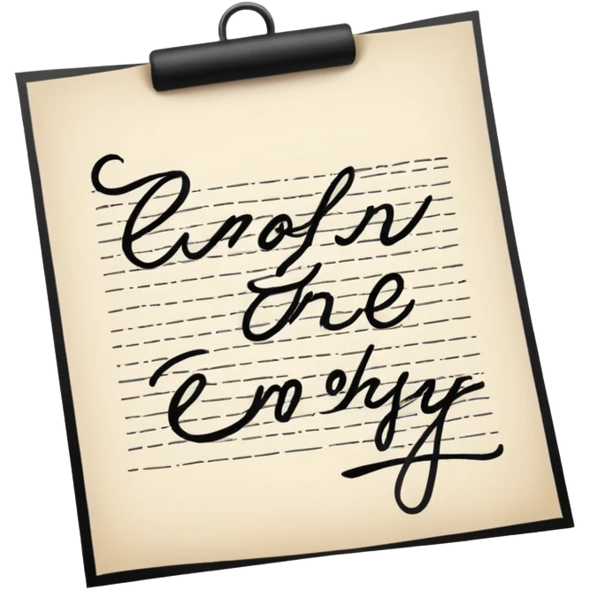 modern handwritten letter emoji