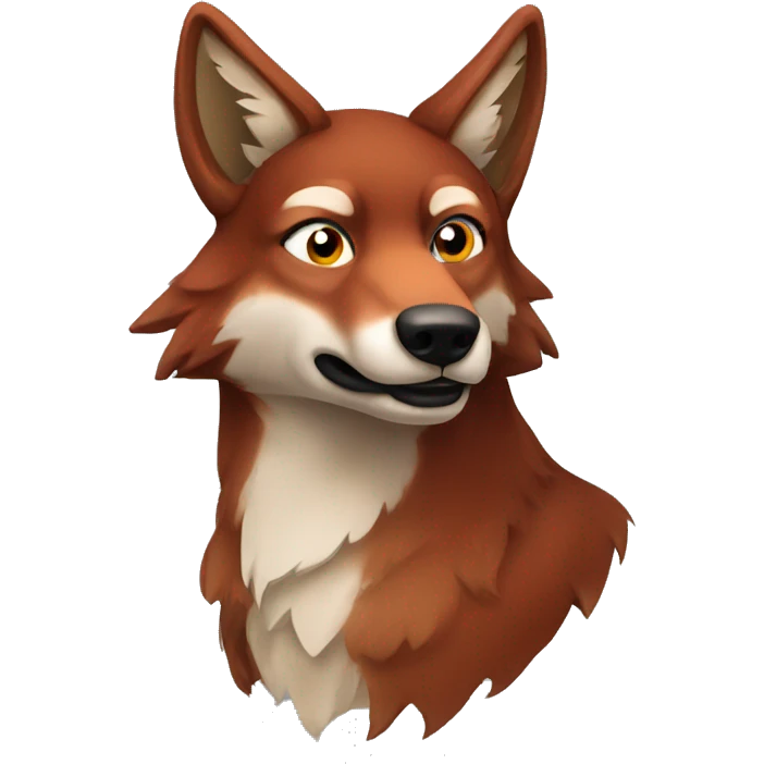 Red wolf emoji