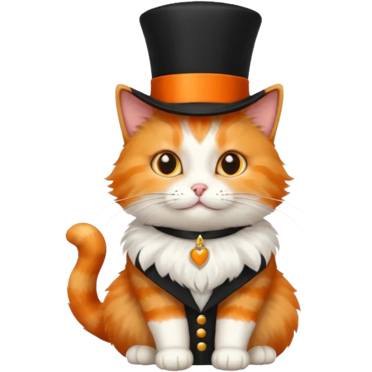 cat wearing a tophat emoji