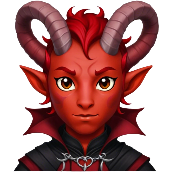 dnd male character tiefling and cloth emoji