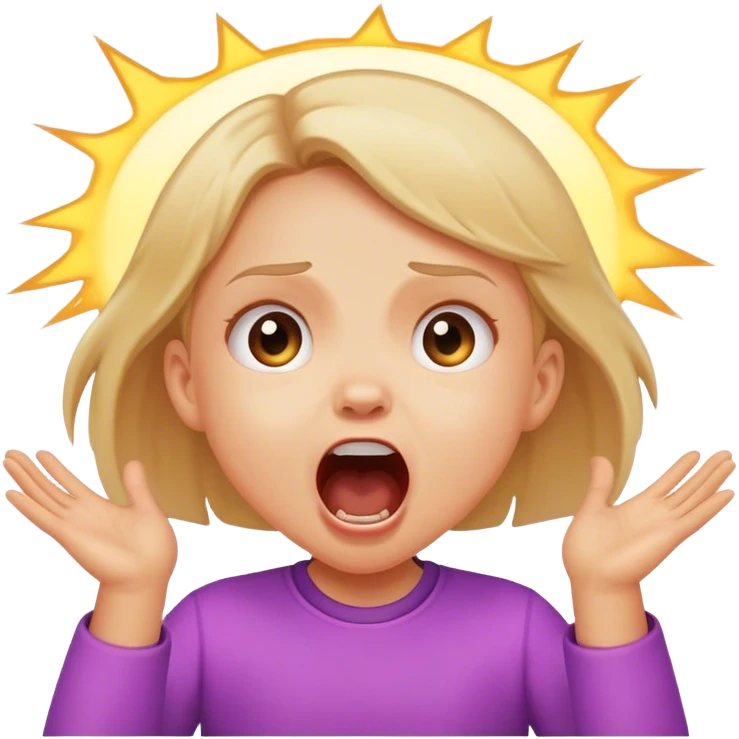 Little girl screaming  emoji