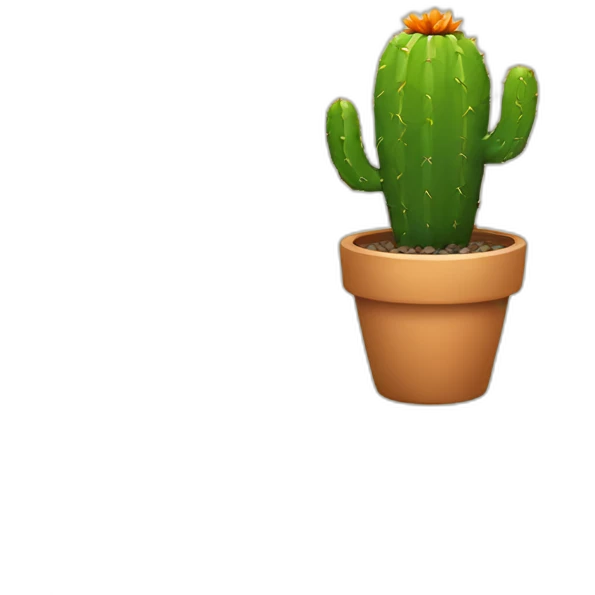 Little cactus on a pot emoji