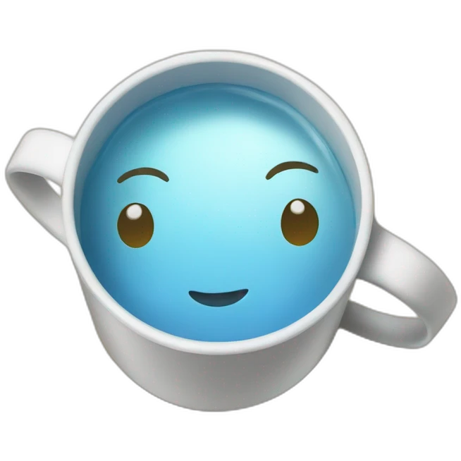 Water cup on table emoji