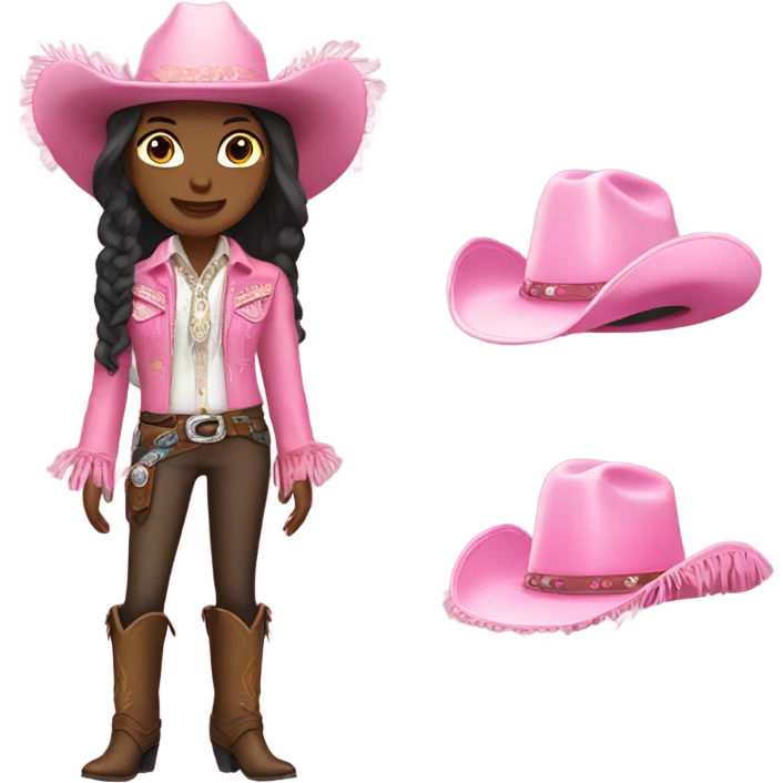 Pink western  emoji