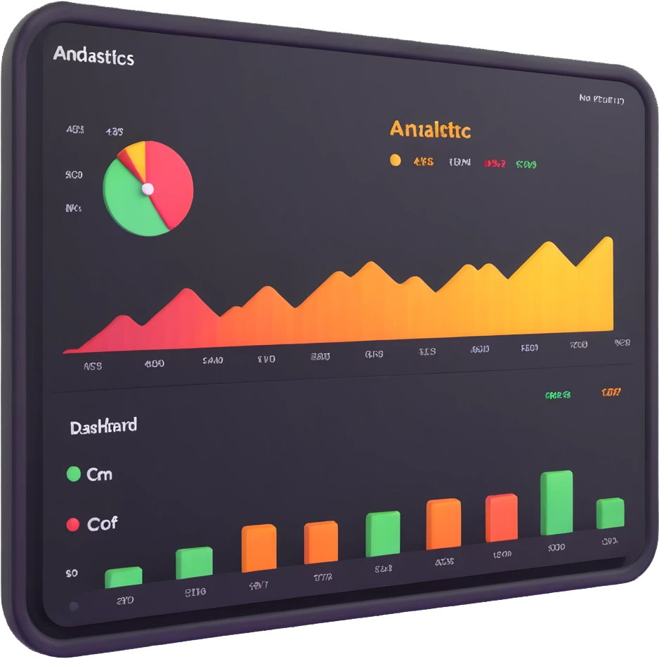 dashboard with analytics metrics emoji