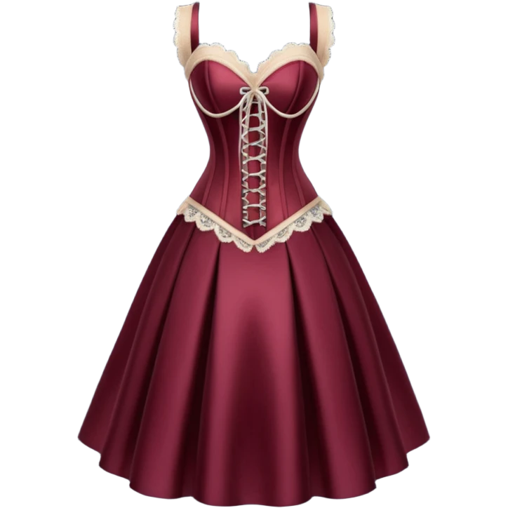 burgundury corset dress emoji
