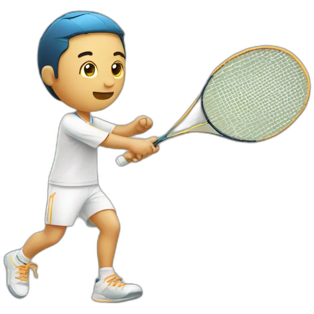Badminton man emoji
