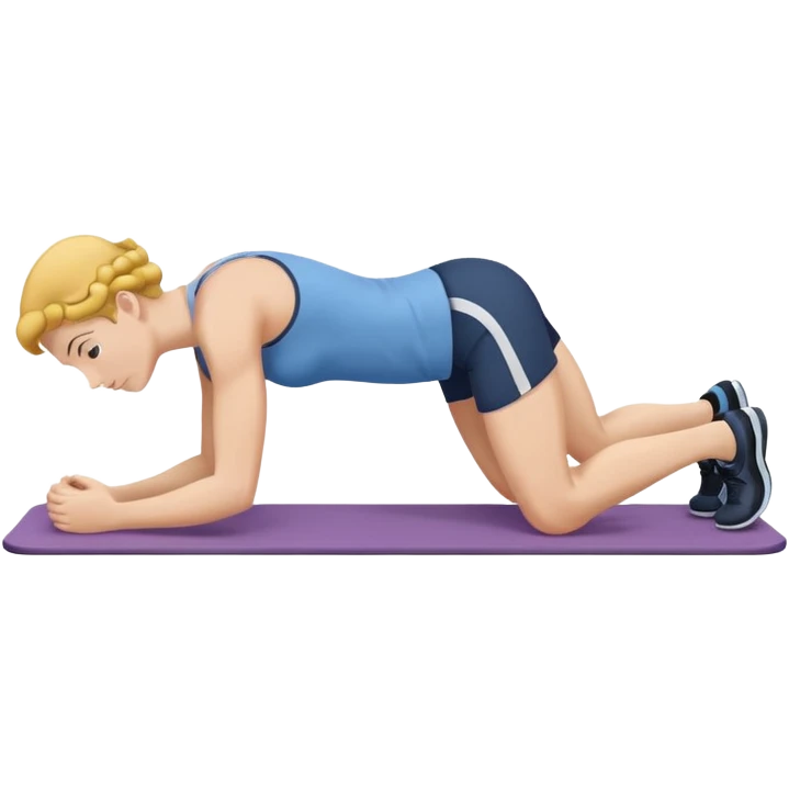 person exercising with curl ups, minimal emoji