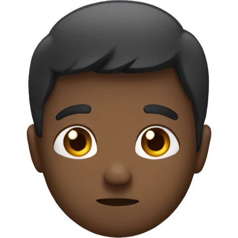 Waiting for something in a cute manner and only face part emoji