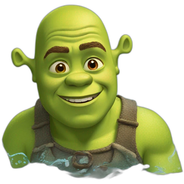 shrek swimming emoji