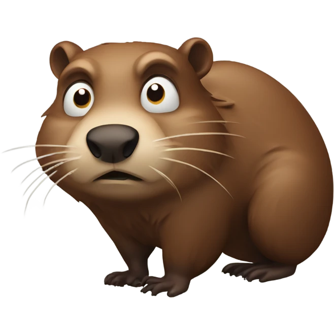 Anxious beaver emoji