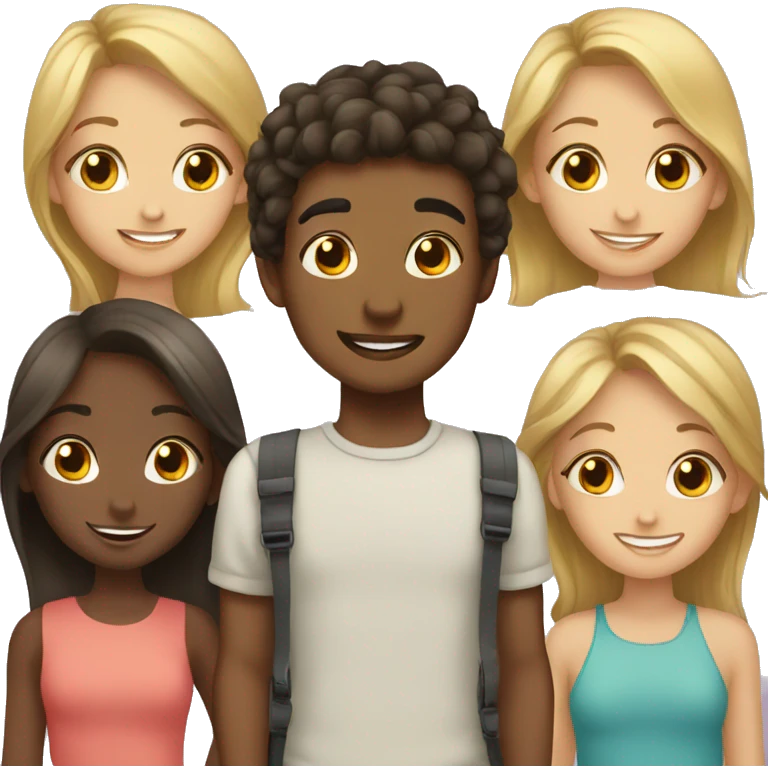 Boy with girls  emoji