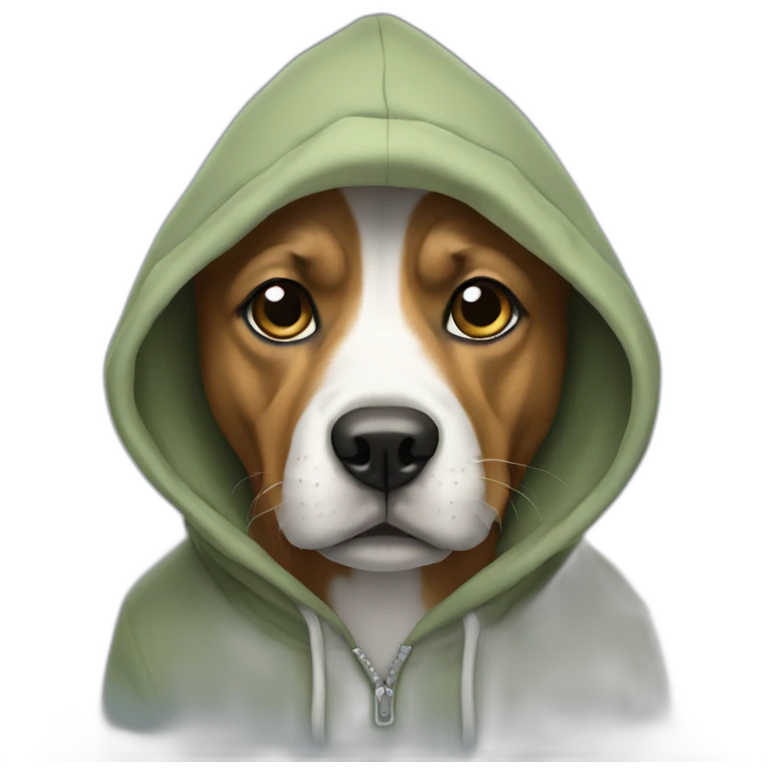 Dog in hoodie  emoji