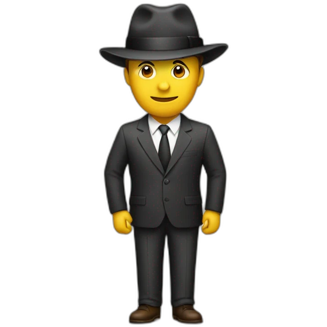 mand in a suit and hat emoji