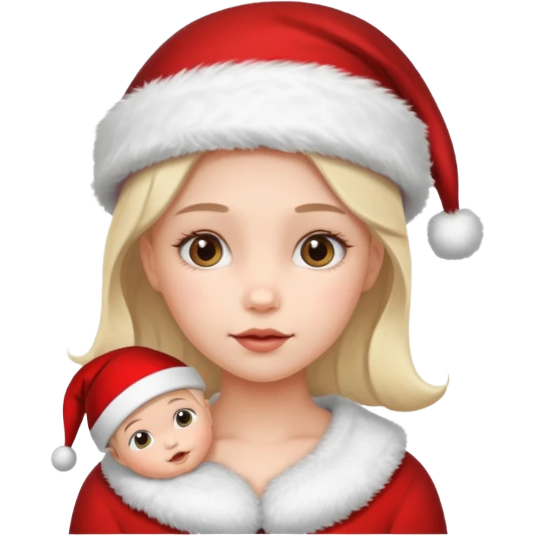 christmas girl look like baby face emoji