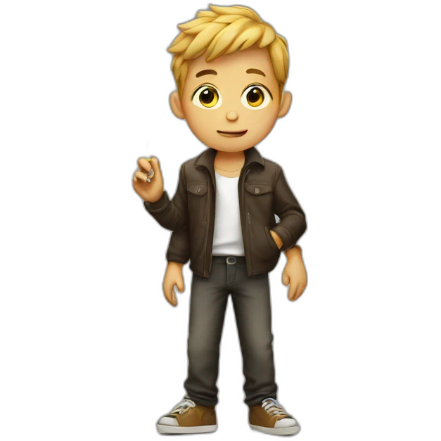 Boy with cigarette  emoji