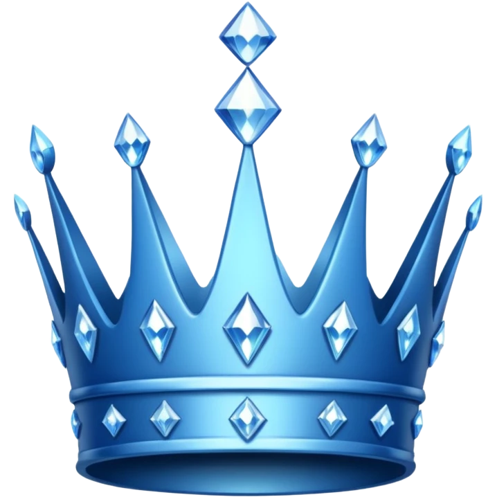 crown made of diamond blue emoji