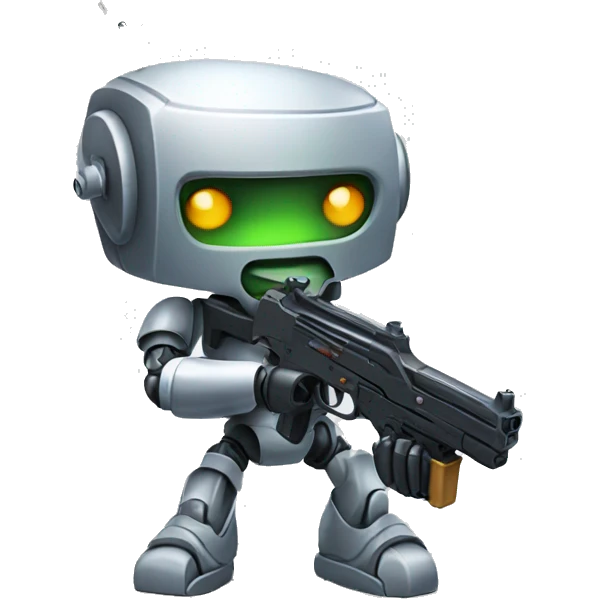 robot with a gun emoji
