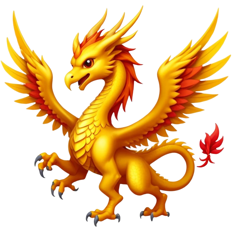 legendary gryphon phenix dragon combination with a legendary beam emoji