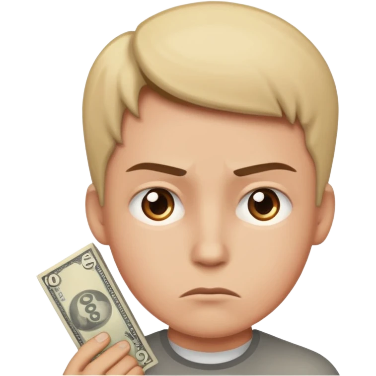 pessoa pensamento de money emoji
