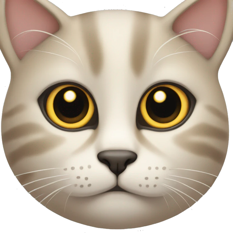 Cat with dark eyes emoji