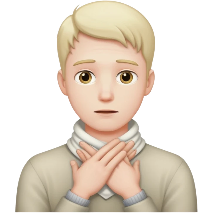 person with hands around his neck emoji