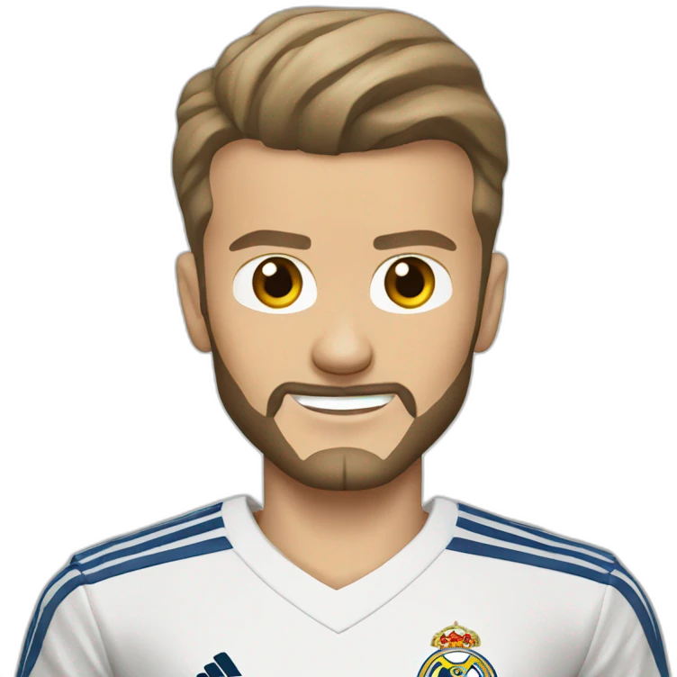 David Beckham in real madrid jersey emoji